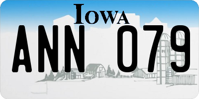 IA license plate ANN079