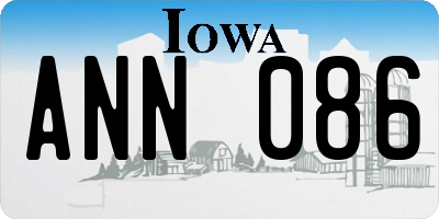 IA license plate ANN086