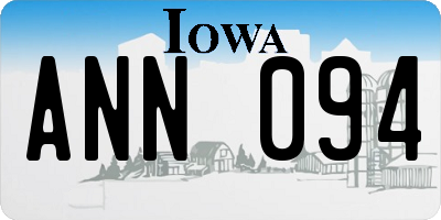 IA license plate ANN094