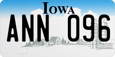 IA license plate ANN096