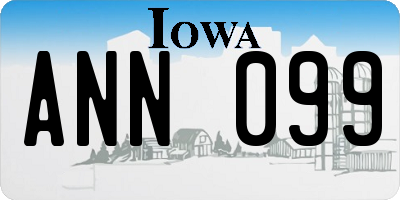 IA license plate ANN099