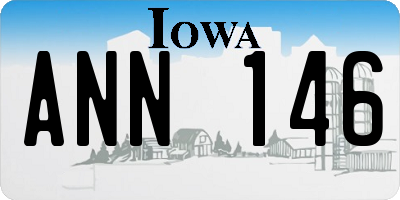 IA license plate ANN146