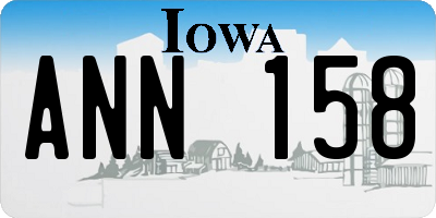 IA license plate ANN158