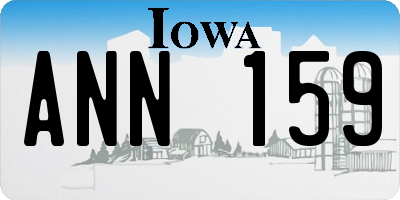 IA license plate ANN159