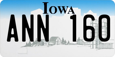 IA license plate ANN160