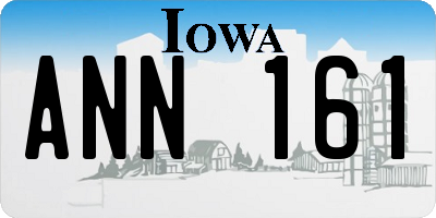 IA license plate ANN161