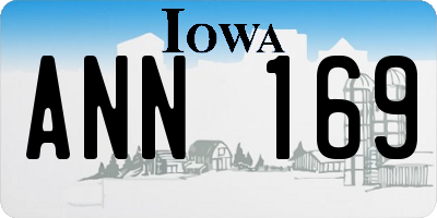 IA license plate ANN169