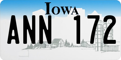 IA license plate ANN172