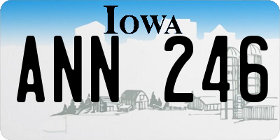 IA license plate ANN246