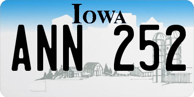 IA license plate ANN252