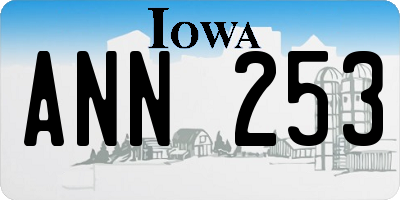 IA license plate ANN253