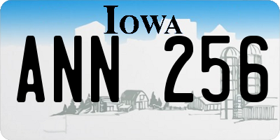 IA license plate ANN256