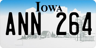 IA license plate ANN264
