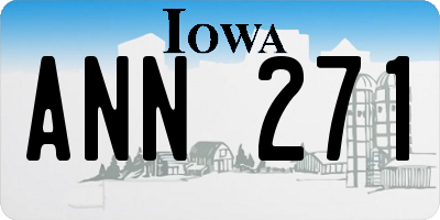 IA license plate ANN271