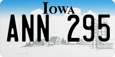 IA license plate ANN295
