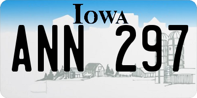 IA license plate ANN297