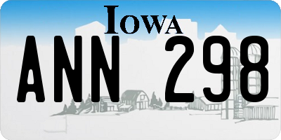IA license plate ANN298