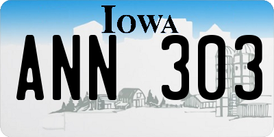 IA license plate ANN303