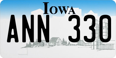 IA license plate ANN330