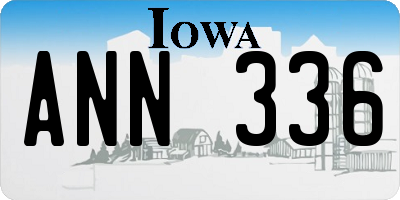 IA license plate ANN336
