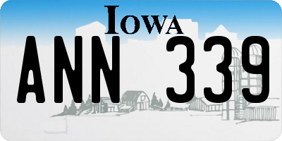IA license plate ANN339