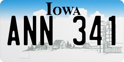 IA license plate ANN341