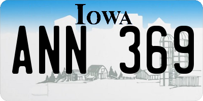 IA license plate ANN369