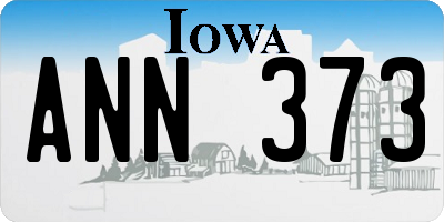 IA license plate ANN373