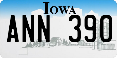 IA license plate ANN390