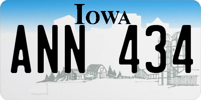 IA license plate ANN434