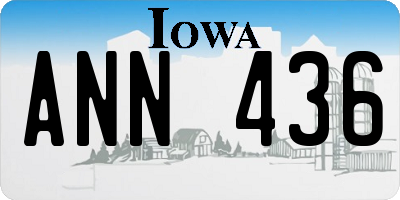 IA license plate ANN436