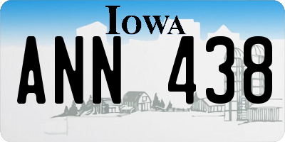 IA license plate ANN438
