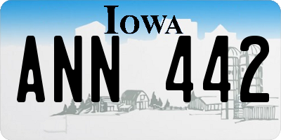 IA license plate ANN442