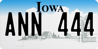 IA license plate ANN444
