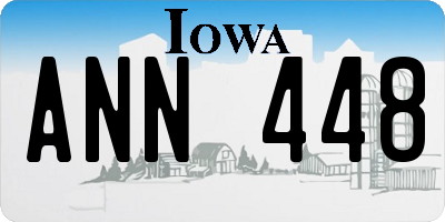 IA license plate ANN448