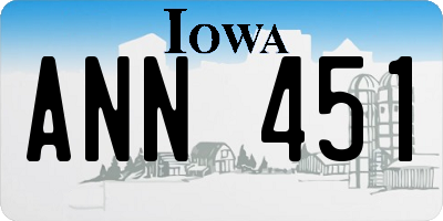 IA license plate ANN451