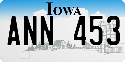 IA license plate ANN453