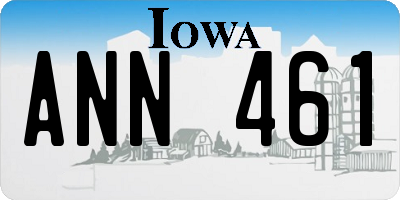IA license plate ANN461