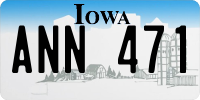 IA license plate ANN471