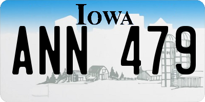IA license plate ANN479