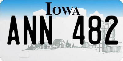 IA license plate ANN482