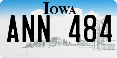IA license plate ANN484