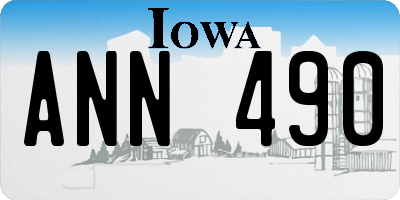 IA license plate ANN490