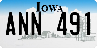 IA license plate ANN491