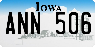 IA license plate ANN506