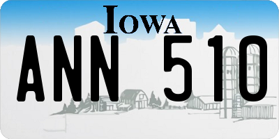 IA license plate ANN510