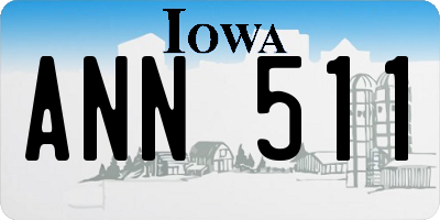 IA license plate ANN511