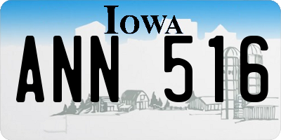 IA license plate ANN516