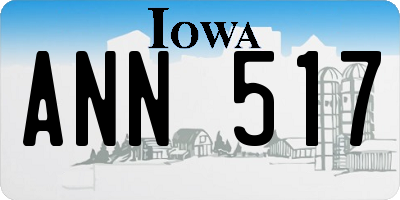 IA license plate ANN517