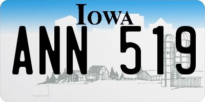 IA license plate ANN519